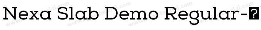 Nexa Slab Demo Regular字体转换